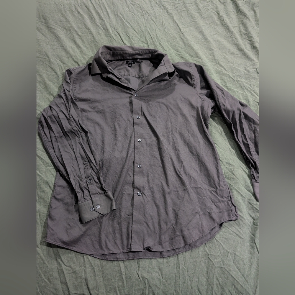 Men's Apt 9 100% Cotton Mens Button Down. Gray. Size XL